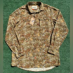 NWT Duck Camp Midland 2.0 Camo Camouflage Button Up Shirt Men’s Size XL Tall